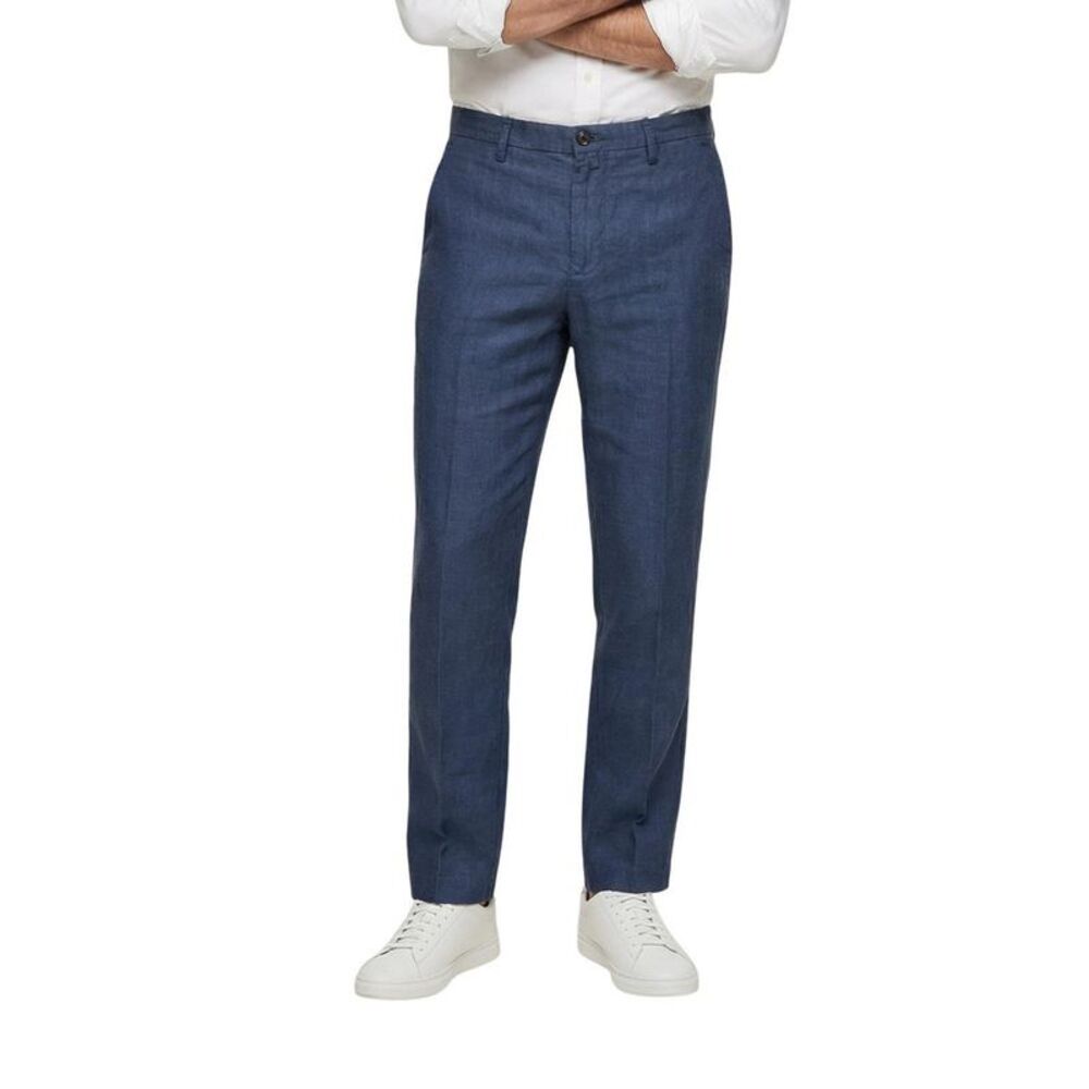 Borghese Blue Linen Casual Men's Pants